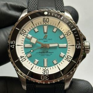 Breitling Superocean 44 Automatic A17376 Turquoise Dial 44mm Men’s Luxury Watch